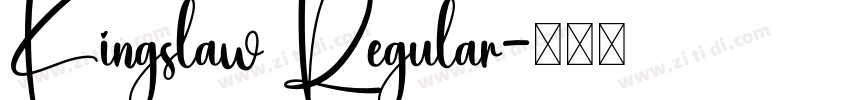 Kingslaw Regular字体转换
